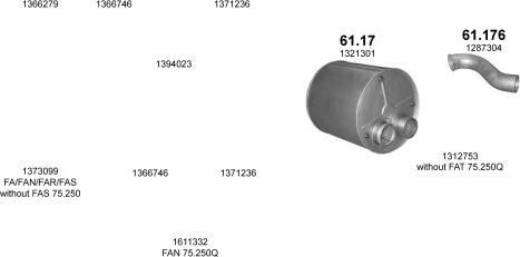 Polmo POLMO05588 - Система випуску ОГ autocars.com.ua