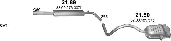 Polmo POLMO05603 - Система випуску ОГ autocars.com.ua