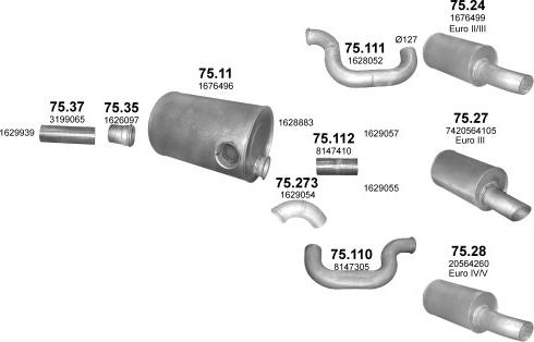 Polmo POLMO05979 - Система випуску ОГ autocars.com.ua