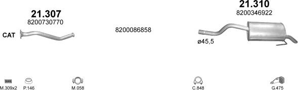 Polmo POLMO06366 - Система випуску ОГ autocars.com.ua