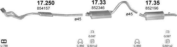 Polmo POLMO07031 - Система випуску ОГ autocars.com.ua