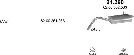 Polmo POLMO08306 - Система випуску ОГ autocars.com.ua