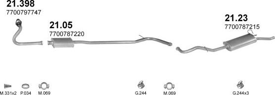 Polmo POLMO08624 - Система випуску ОГ autocars.com.ua