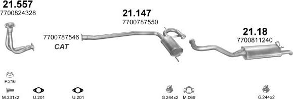 Polmo POLMO08691 - Система випуску ОГ autocars.com.ua