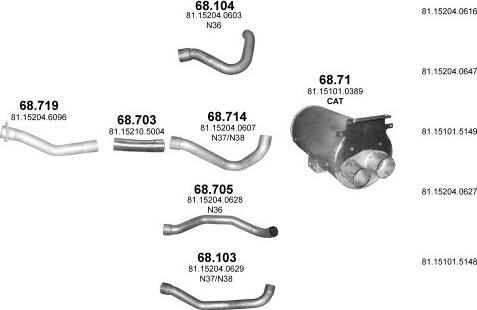 Polmo POLMO09718 - Система випуску ОГ autocars.com.ua