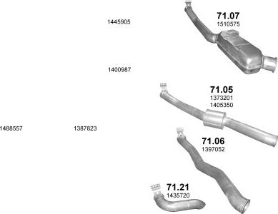 Polmo POLMO10536 - Система випуску ОГ autocars.com.ua