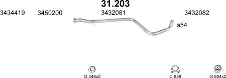 Polmo POLMO11454 - Система випуску ОГ autocars.com.ua