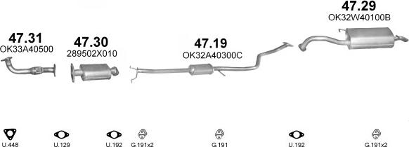 Polmo POLMO22284 - Система випуску ОГ autocars.com.ua