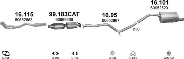 Polmo POLMO30165 - Система випуску ОГ autocars.com.ua