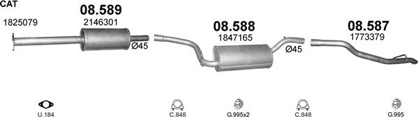 Polmo POLMO40012 - Система випуску ОГ autocars.com.ua