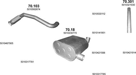 Polmo POLMO40039 - Система випуску ОГ autocars.com.ua