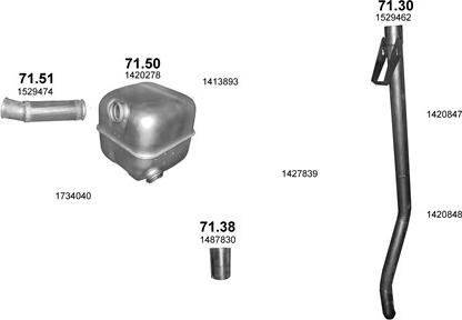 Polmo POLMO40071 - Система випуску ОГ autocars.com.ua