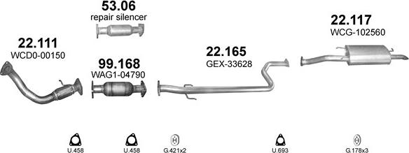Polmo POLMO40099 - Система випуску ОГ autocars.com.ua