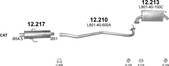 Polmo POLMO99234 - Система випуску ОГ autocars.com.ua