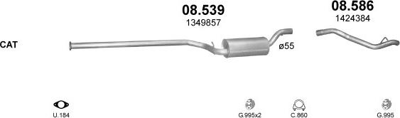 Polmo POLMO99250 - Система випуску ОГ autocars.com.ua