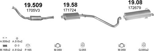 Polmo POLMO99379 - Система випуску ОГ autocars.com.ua