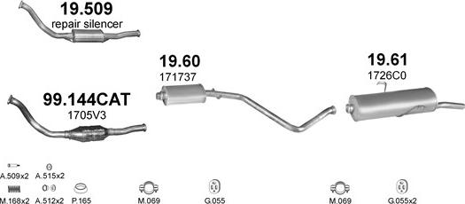 Polmo POLMO99381 - Система випуску ОГ autocars.com.ua