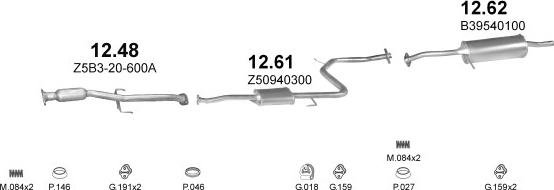 Polmo POLMO99543 - Система випуску ОГ autocars.com.ua