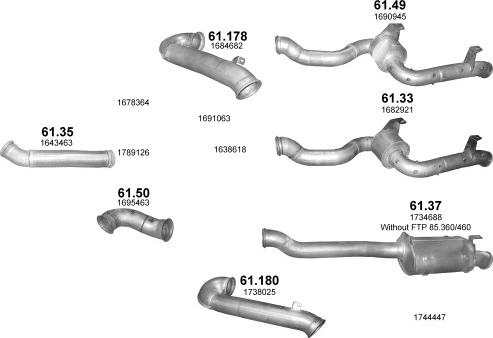 Polmo POLMO99661 - Система випуску ОГ autocars.com.ua
