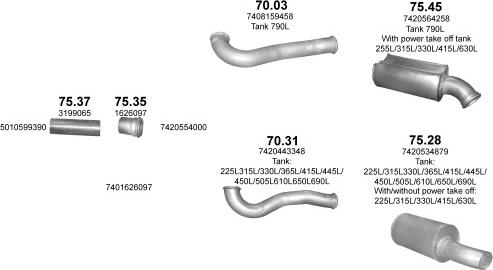 Polmo POLMO99667 - Система випуску ОГ autocars.com.ua