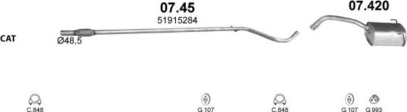 Polmo POLMO99687 - Система випуску ОГ autocars.com.ua