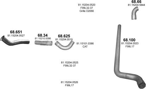 Polmo POLMO99908 - Система випуску ОГ autocars.com.ua