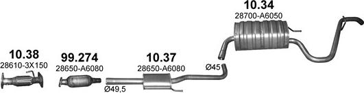 Polmo POLMO99942 - Система випуску ОГ autocars.com.ua