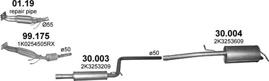 Polmo POLMO99956 - Система випуску ОГ autocars.com.ua