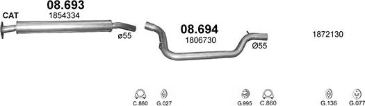 Polmo POLMO99969 - Система випуску ОГ autocars.com.ua