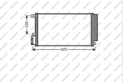 Prasco AA210C001 - Конденсатор, кондиціонер autocars.com.ua