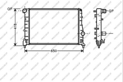 Prasco AA340R004 - Радіатор, охолодження двигуна autocars.com.ua