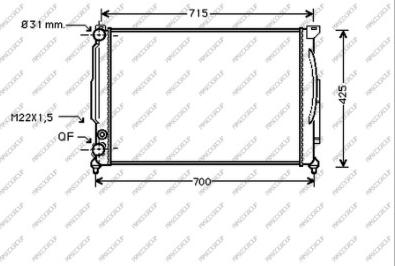 Prasco AD017R001 - Радіатор, охолодження двигуна autocars.com.ua