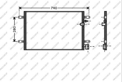 Prasco AD034C001 - Конденсатор кондиционера avtokuzovplus.com.ua