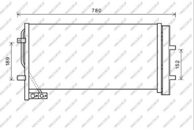 Prasco AD810C001 - Конденсатор, кондиціонер autocars.com.ua