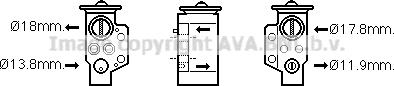 Prasco AI1351 - Расширительный клапан, кондиционер avtokuzovplus.com.ua