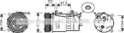 Prasco AIAK001 - Компрессор кондиционера avtokuzovplus.com.ua