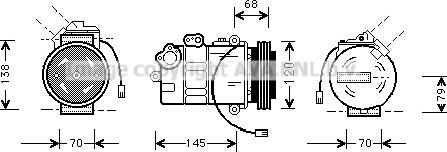 Prasco AIK011 - Компрессор кондиционера avtokuzovplus.com.ua