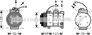 Prasco AIAK015 - Компрессор кондиционера avtokuzovplus.com.ua