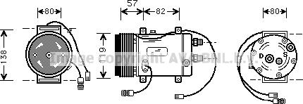 Prasco AIK008 - Компресор, кондиціонер autocars.com.ua