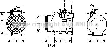 Prasco AIK227 - Компресор, кондиціонер autocars.com.ua