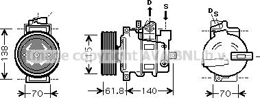 Prasco AIK263 - Компресор, кондиціонер autocars.com.ua