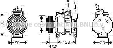 Prasco AIK281 - Компрессор кондиционера avtokuzovplus.com.ua