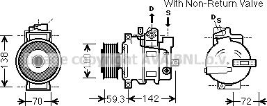 Prasco AIK334 - Компрессор кондиционера avtokuzovplus.com.ua