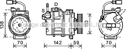 Prasco AIK340 - Компресор, кондиціонер autocars.com.ua