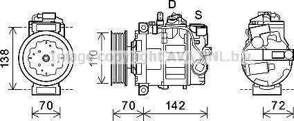 Prasco AIK381 - Компресор, кондиціонер autocars.com.ua