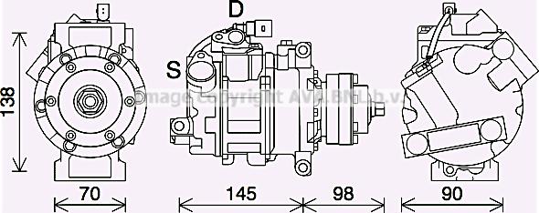 Prasco AIK423 - Компресор, кондиціонер autocars.com.ua