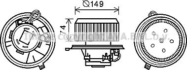 Prasco AL8138 - Електродвигун, вентиляція салону autocars.com.ua