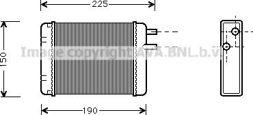 Prasco AU6083 - Теплообмінник, опалення салону autocars.com.ua