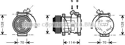 Prasco AUK009 - Компресор, кондиціонер autocars.com.ua