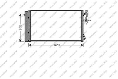 Prasco BM024C002 - Конденсатор кондиционера avtokuzovplus.com.ua